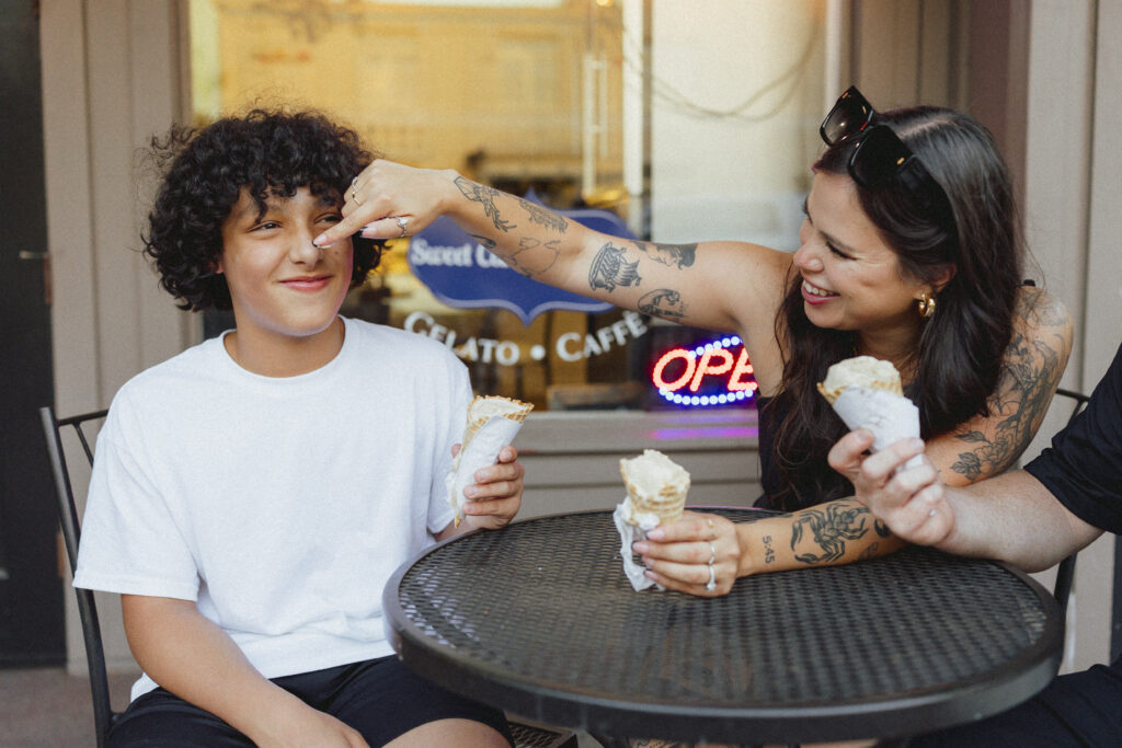 ice cream family photos